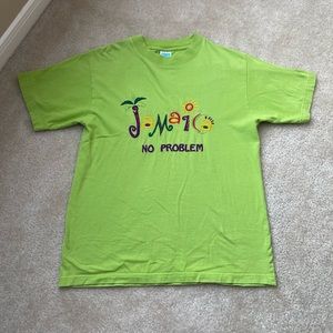 Jamaica No Problem Green T- Shirt - Size: Small